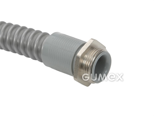 Konektor ADK 173 P pro chráničky, otočný vnější závit PG9, rozměr koncovky 14mm, IP54 (EN 60529), PA6, -35°C/+80°C, šedý